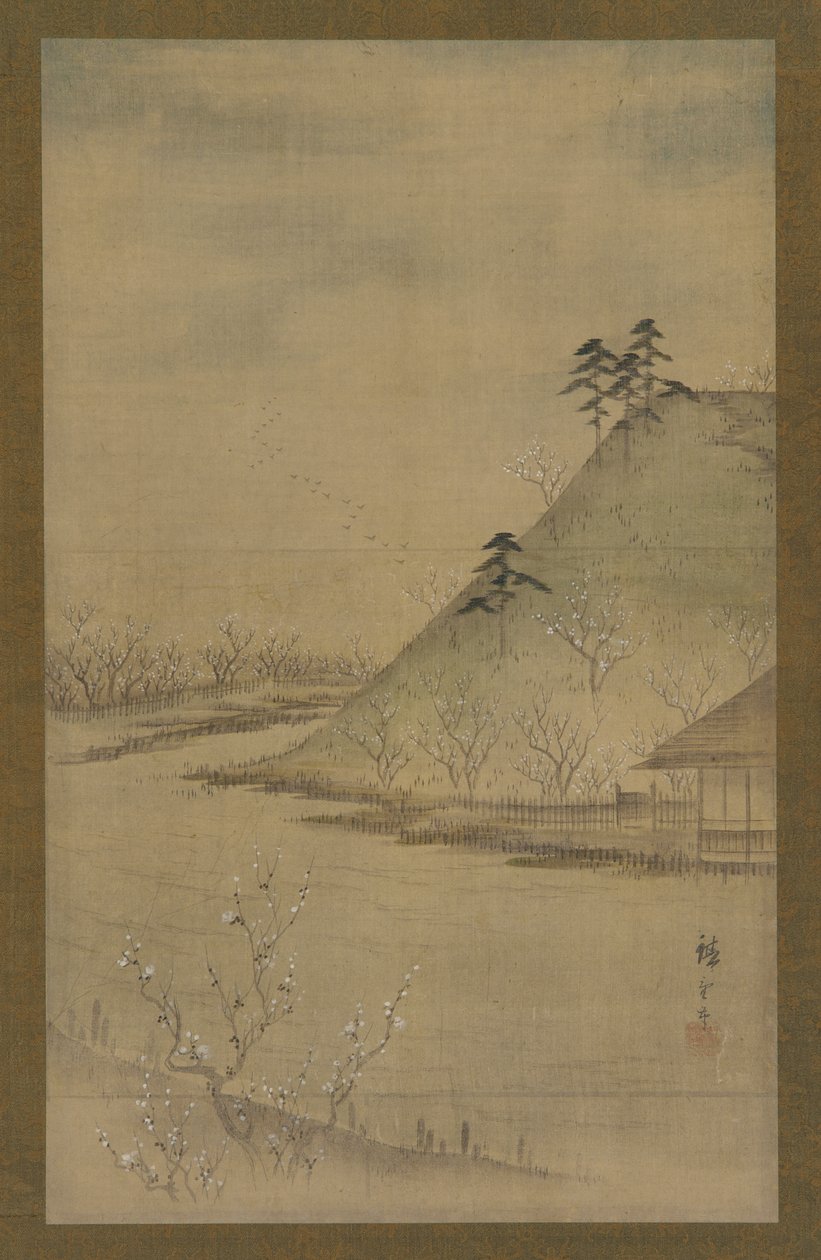 Landschap in de lente, midden 19e eeuw door Utagawa Hiroshige II