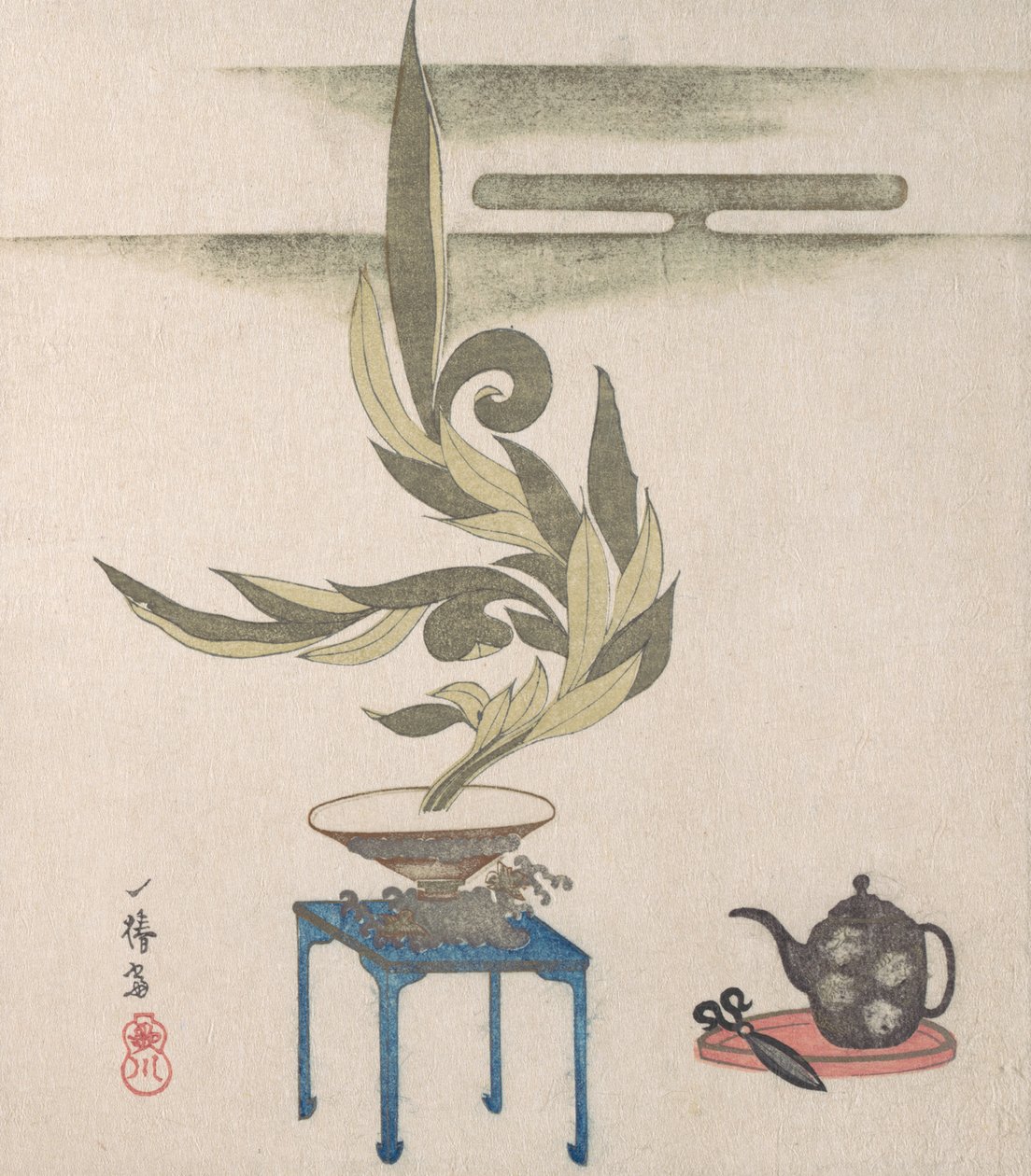 Bloemstuk, 19e eeuw door Utagawa Itchinsai
