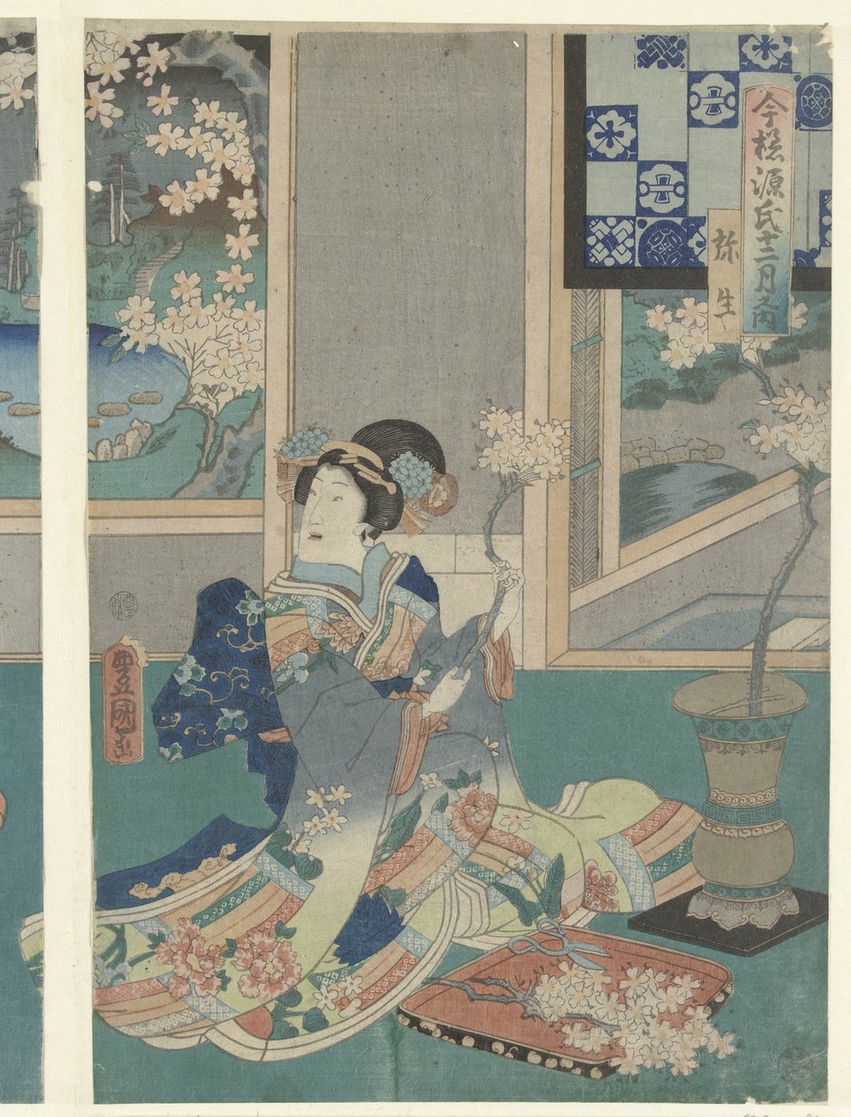 De derde maand door Utagawa Kunisada (I)