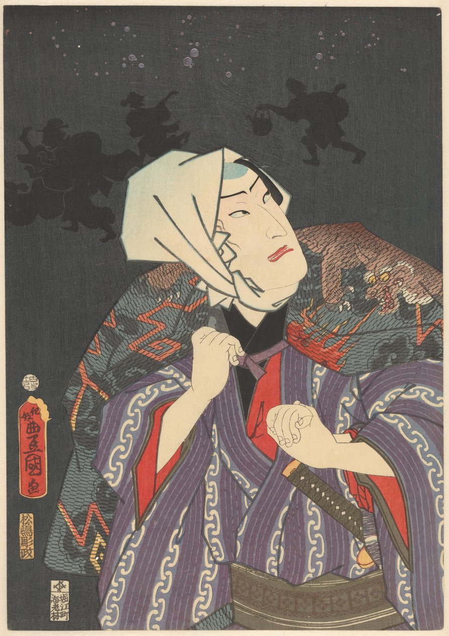 Tokijirô in brandweerjas door Utagawa Kunisada (I)