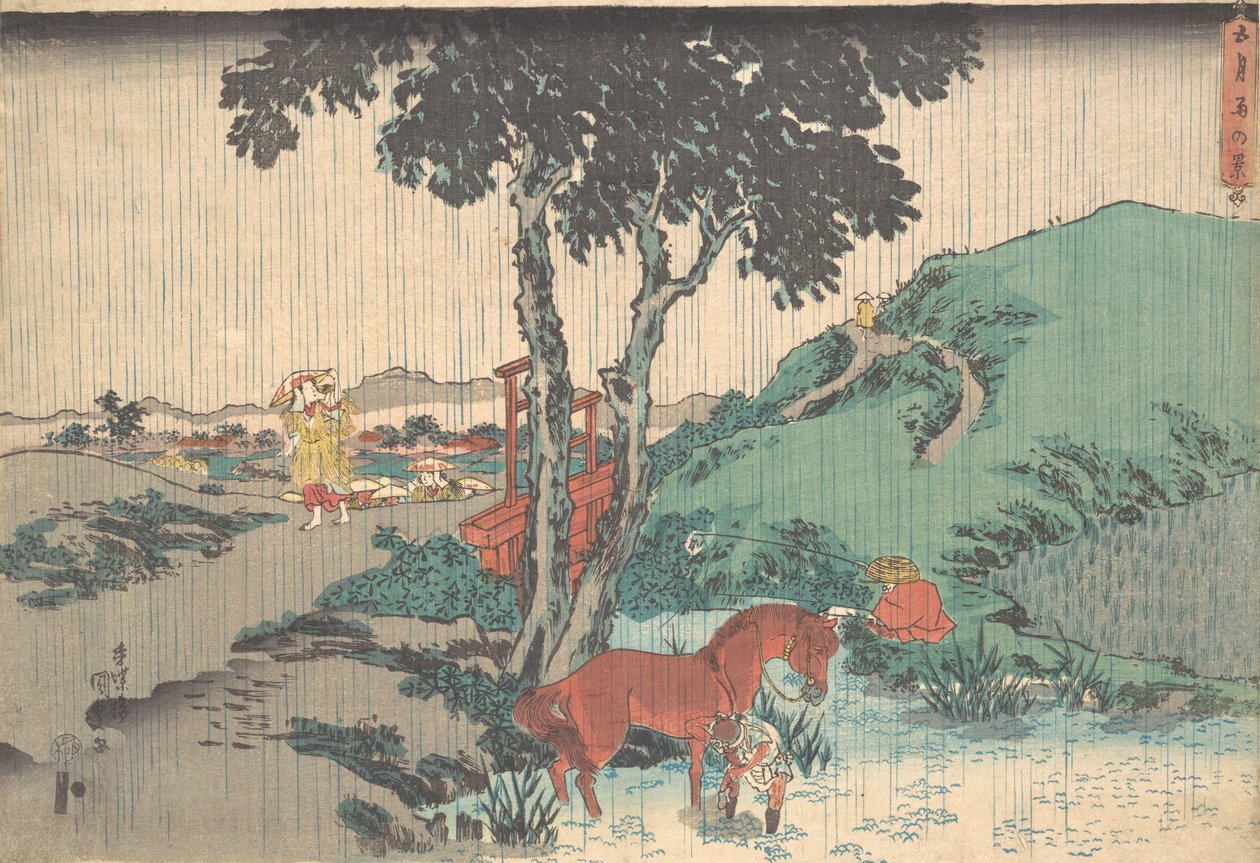 Regen van de vijfde maand Samidare door Utagawa Kunisada