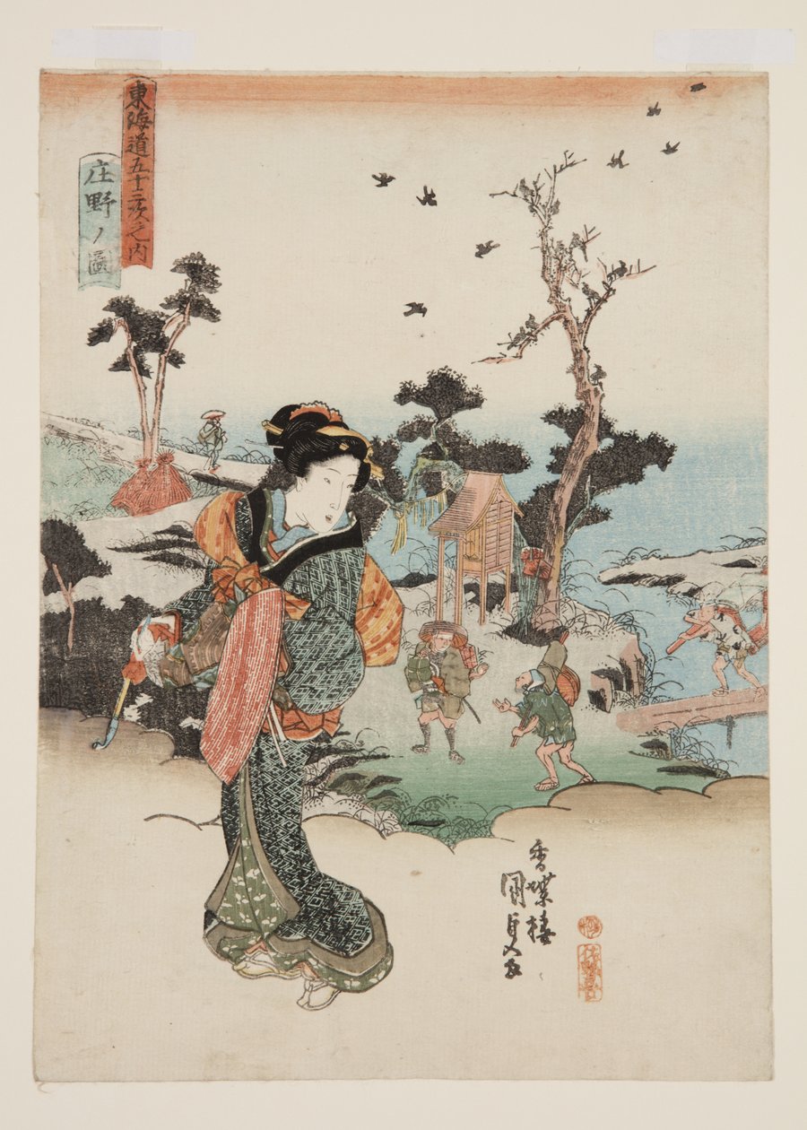 Uitzicht op Shono door Utagawa Kunisada