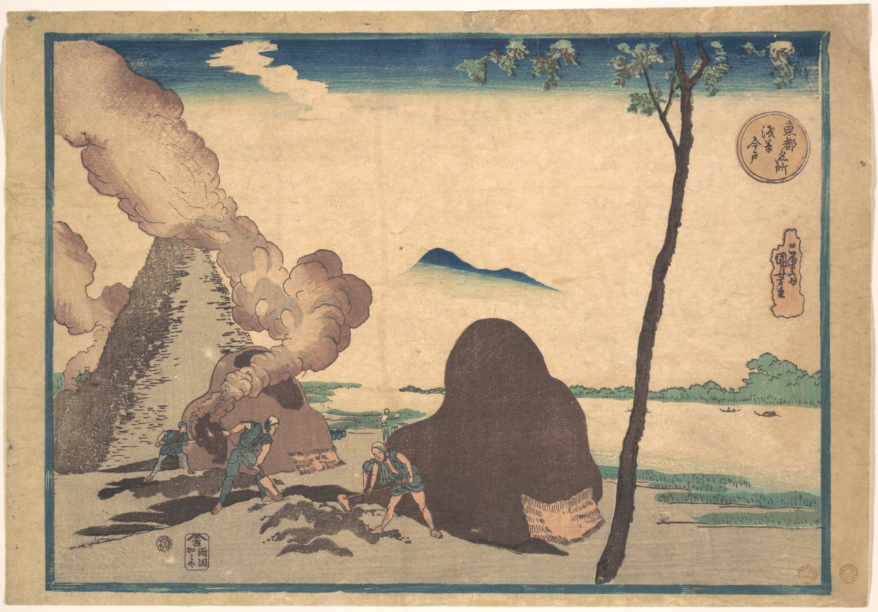 Asakusa Imado door Utagawa Kuniyoshi