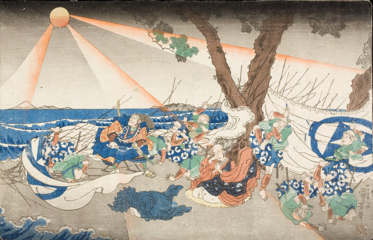 Op het executieterrein van Tatsunokuchi, provincie Sagami door Utagawa Kuniyoshi