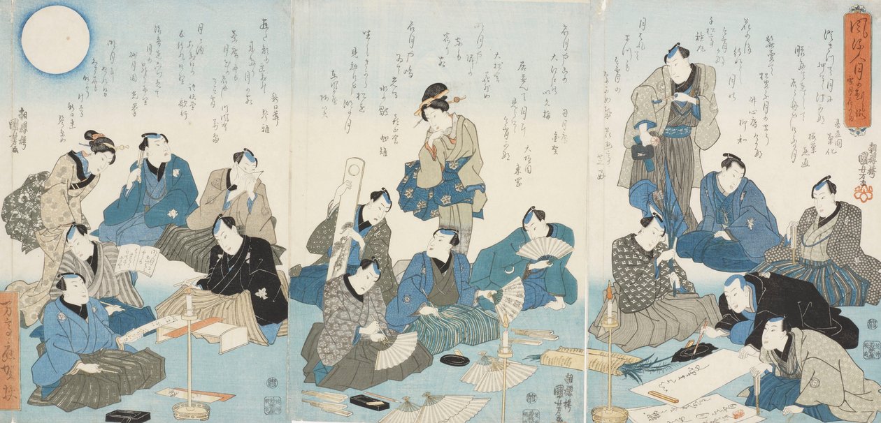 Mat van elegante anekdotes door Utagawa Kuniyoshi