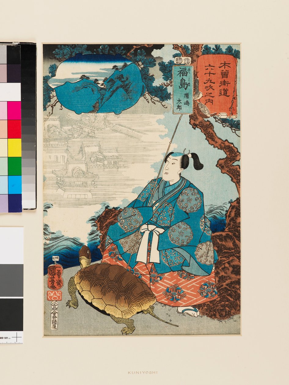 Fukushima: Urashima Tarō door Utagawa Kuniyoshi