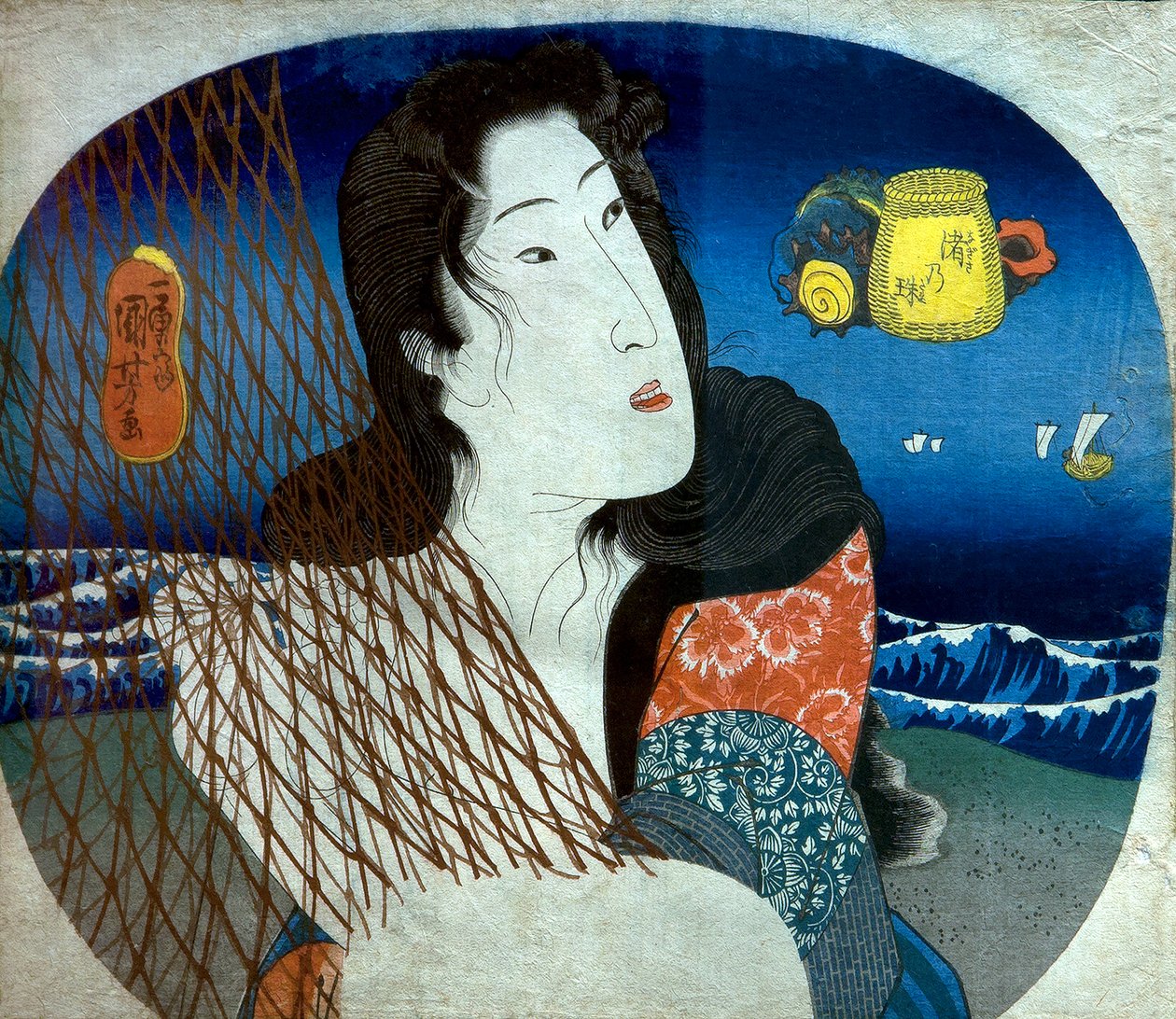 Juweel van de Kust (Nagisa no tama), c.1836 door Utagawa Kuniyoshi