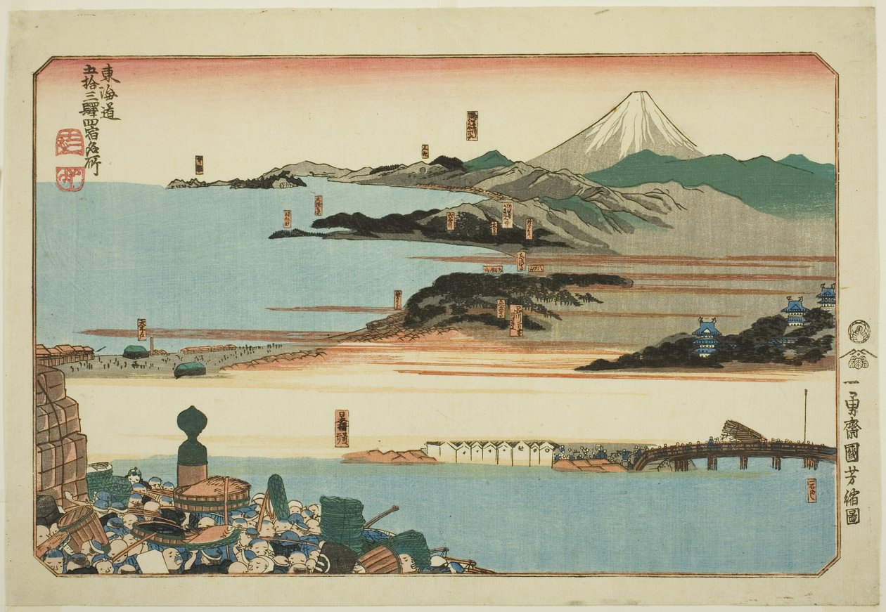 Nihonbashi, Shinagawa, Kawasaki en Kanagawa, uit de serie 