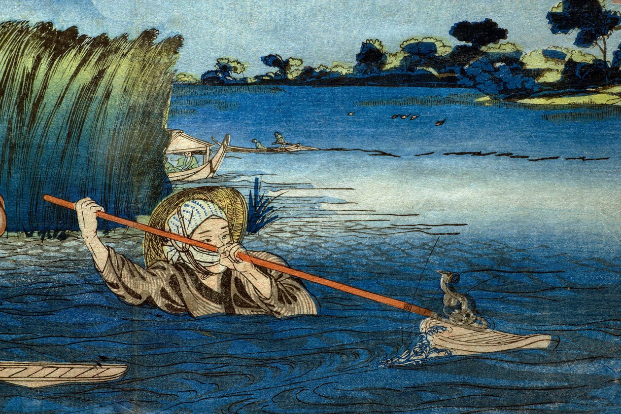Afbeelding van de Miyato-rivier door Utagawa Kuniyoshi