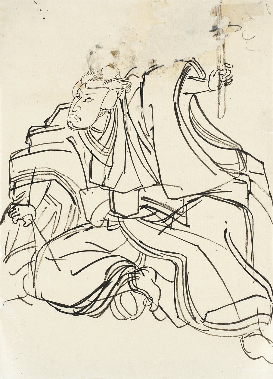 Schets van een militaire held door Utagawa Kuniyoshi