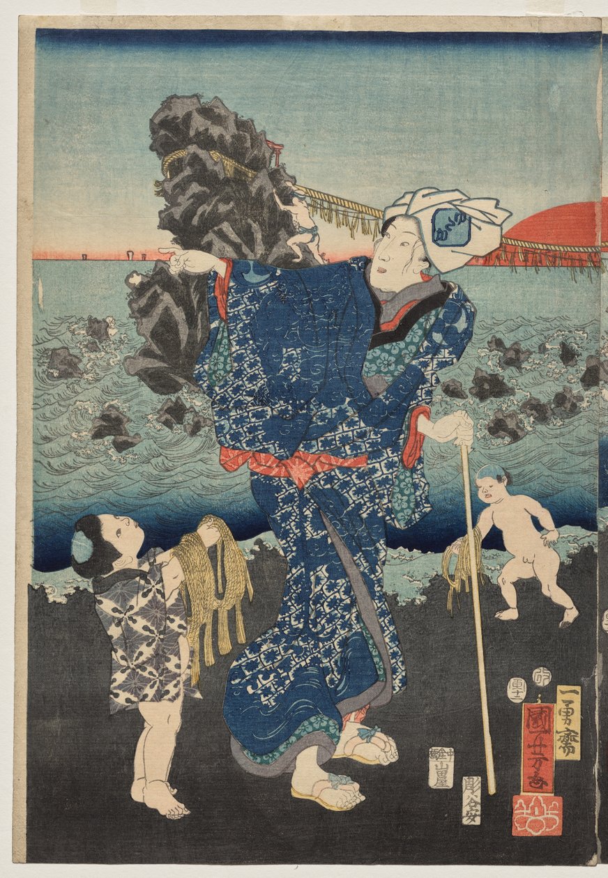Zonsopgang bij Futami Bay door Utagawa Kuniyoshi