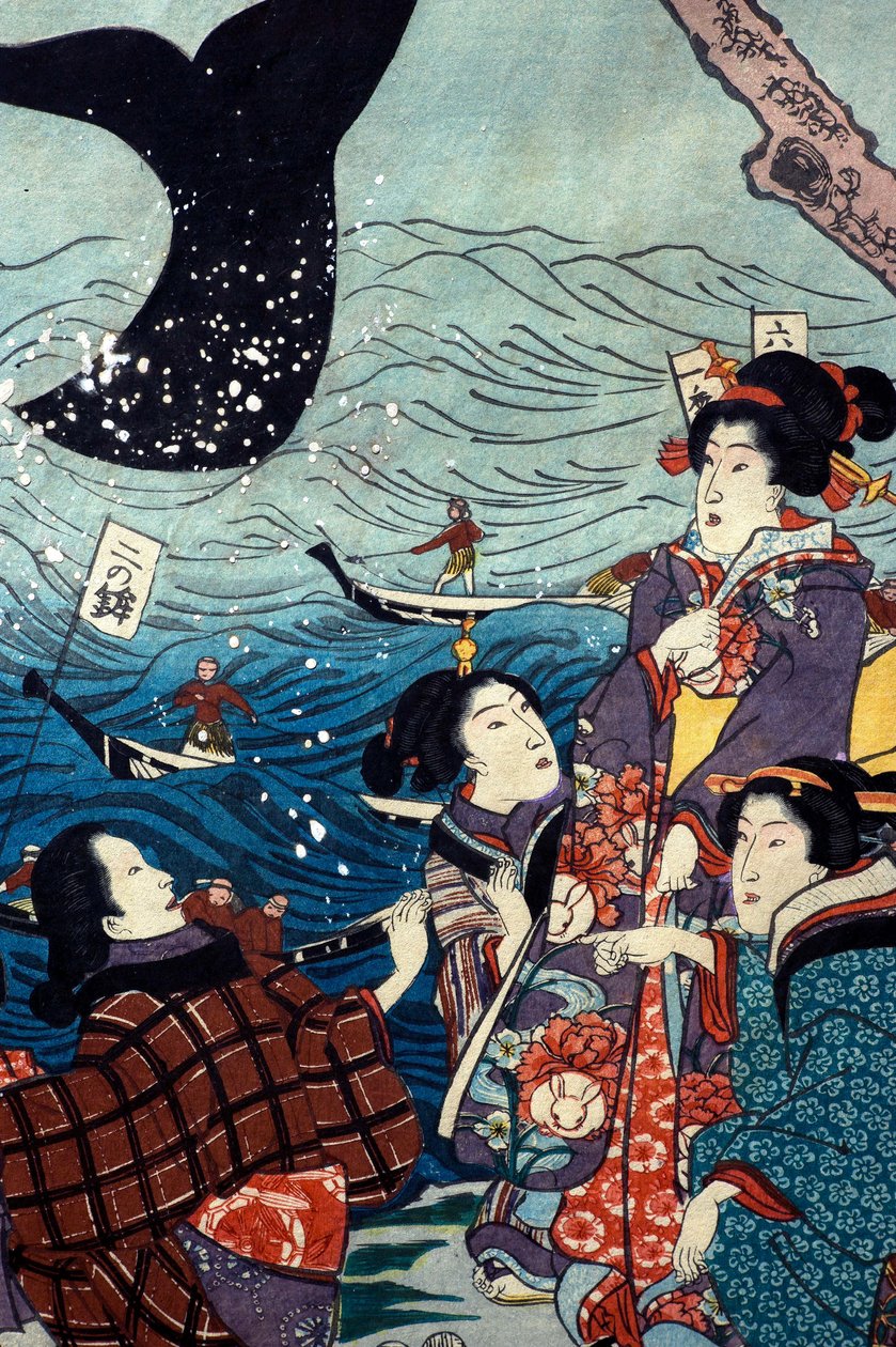 De Bloei van Zeven Kusten met Grote Vissen door Utagawa Kuniyoshi