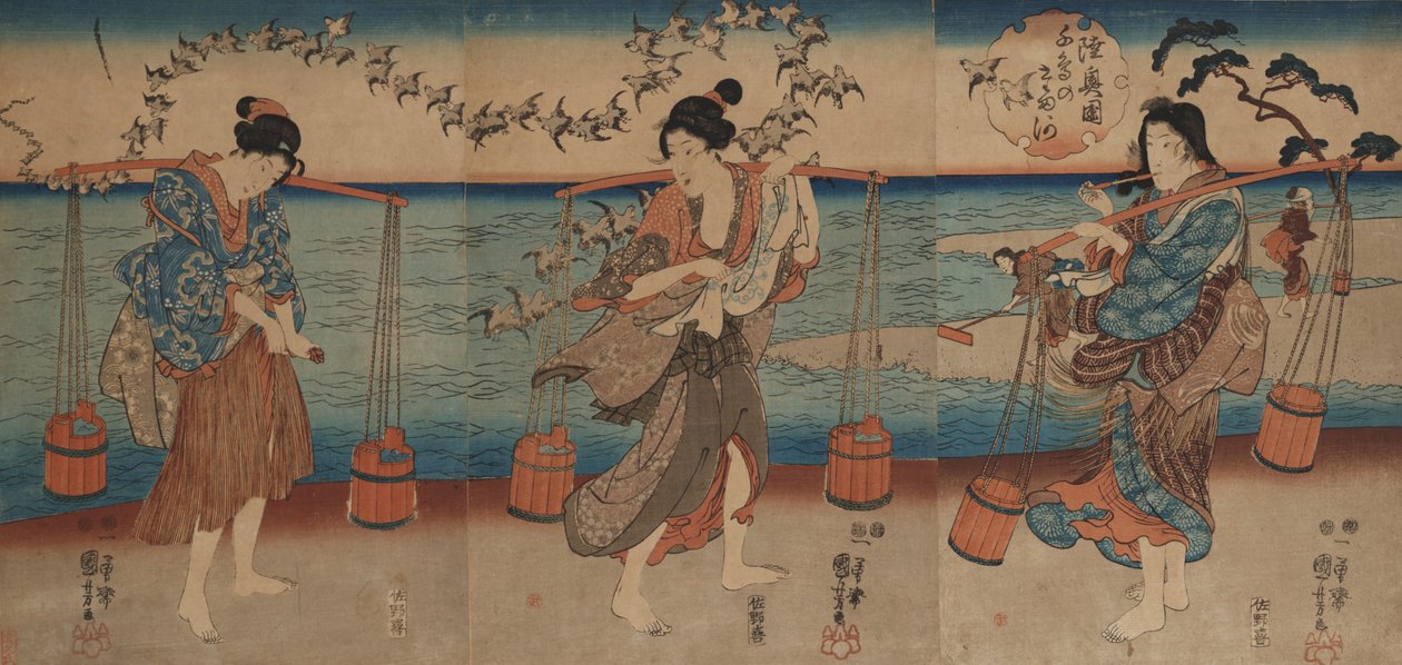 De Plover Crystal River in de provincie Mutsu door Utagawa Kuniyoshi