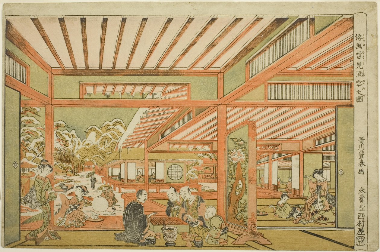 Sneeuwkijkend Vermaak, c.1771 door Utagawa Toyoharu