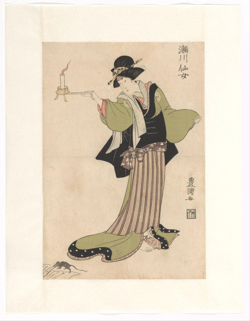 Segawa Senjo in de rol van verpleegster Masaoka door Utagawa Toyokuni (I)