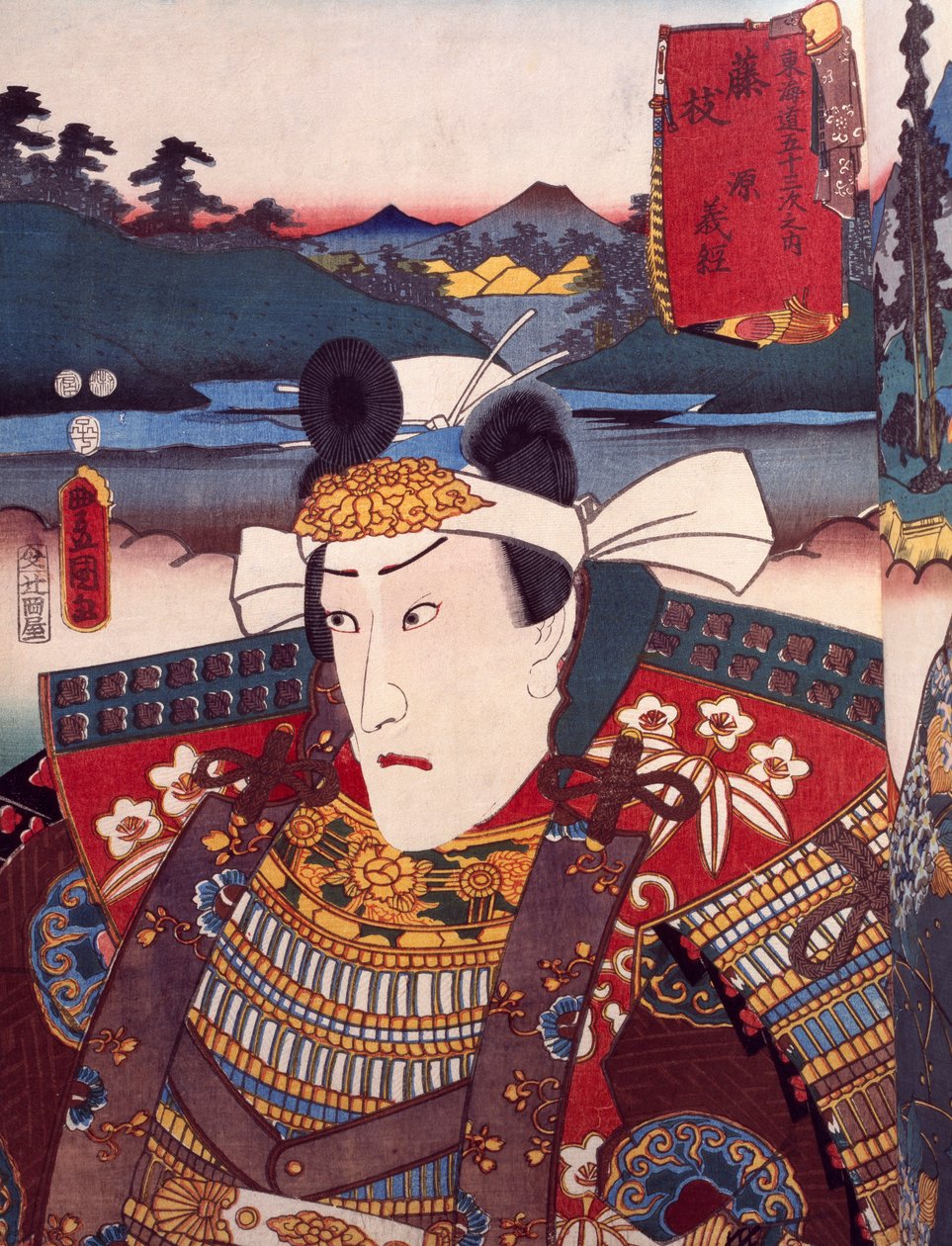 Portret van Kabuki-theateracteur, ukiyo-e door Utagawa Toyokuni, houtsnede, Japanse beschaving, Edo-periode door Utagawa Toyokuni