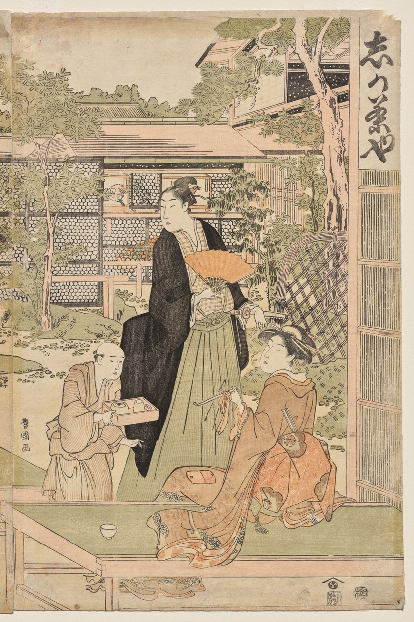 Het Shika-theehuis door Utagawa Toyokuni