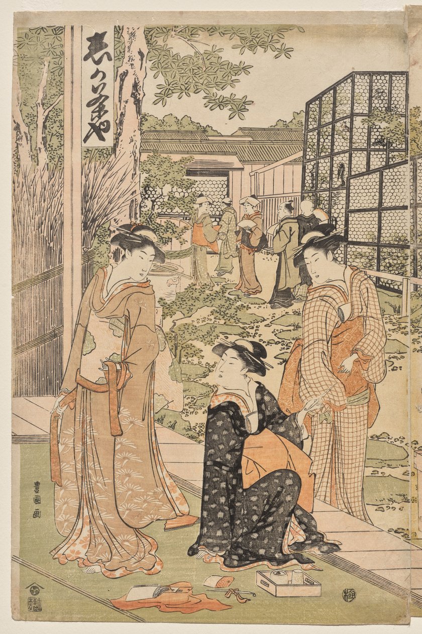 Het Shika Theehuis door Utagawa Toyokuni