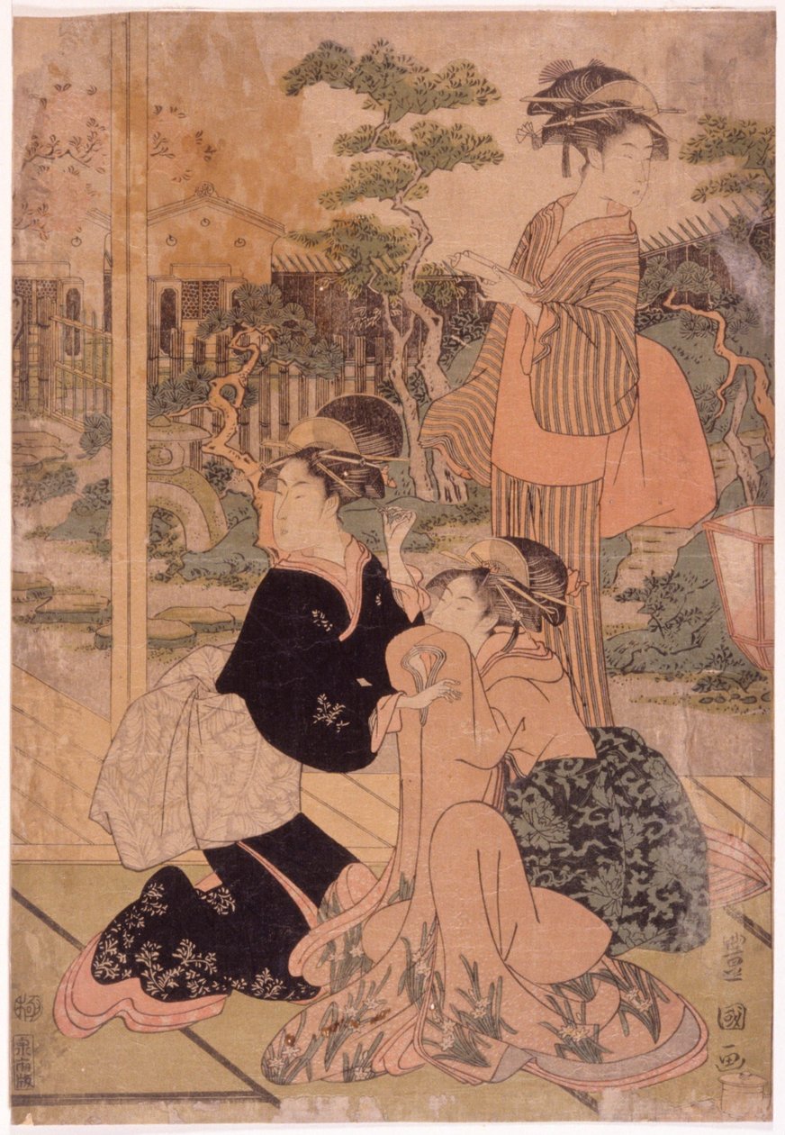 Drie schoonheden door Utagawa Toyokuni