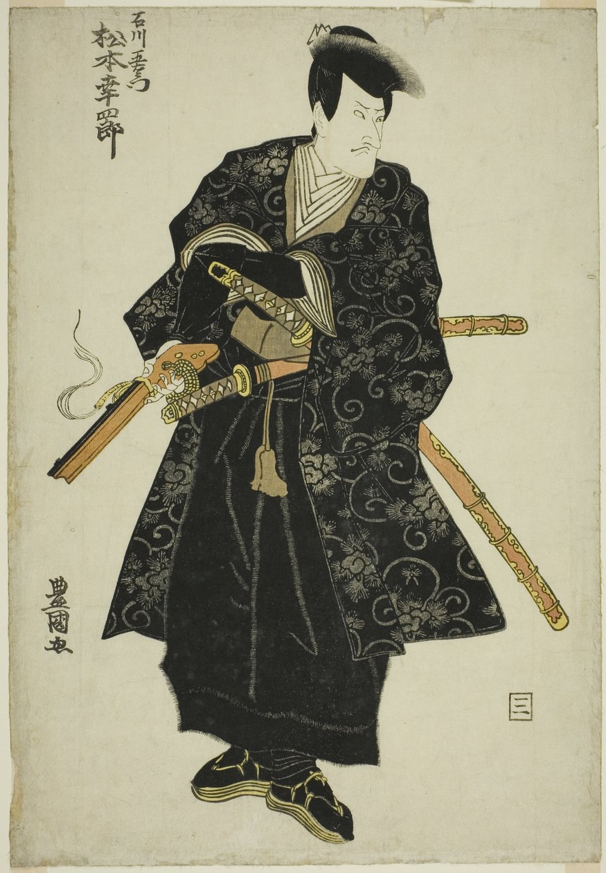 De acteur Matsumoto Koshiro V als Ishikawa Goemon in het stuk 