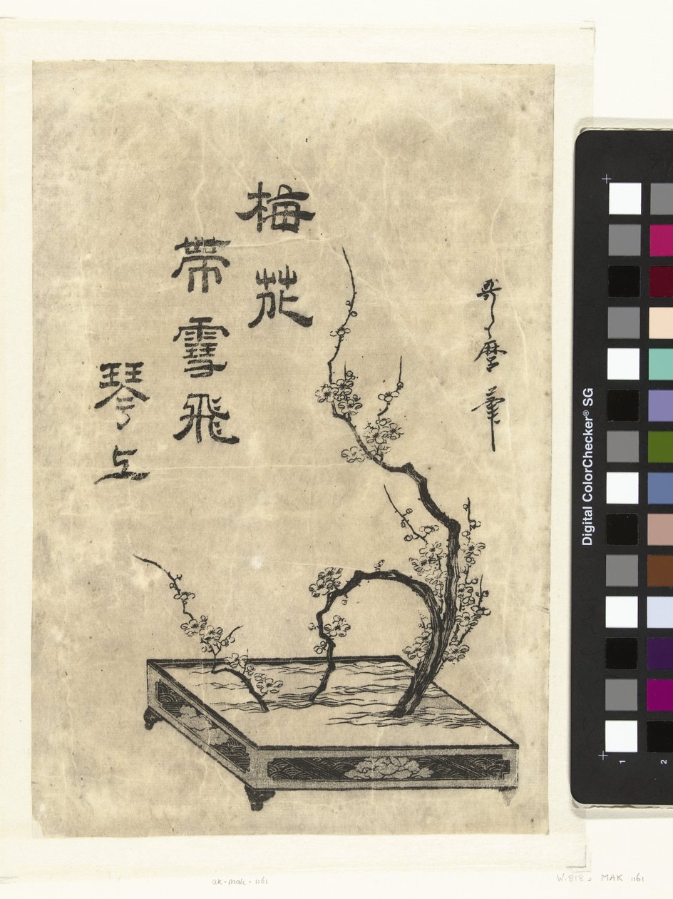 Pruimentakken door Utamaro (II) , Kitagawa (attributed to)