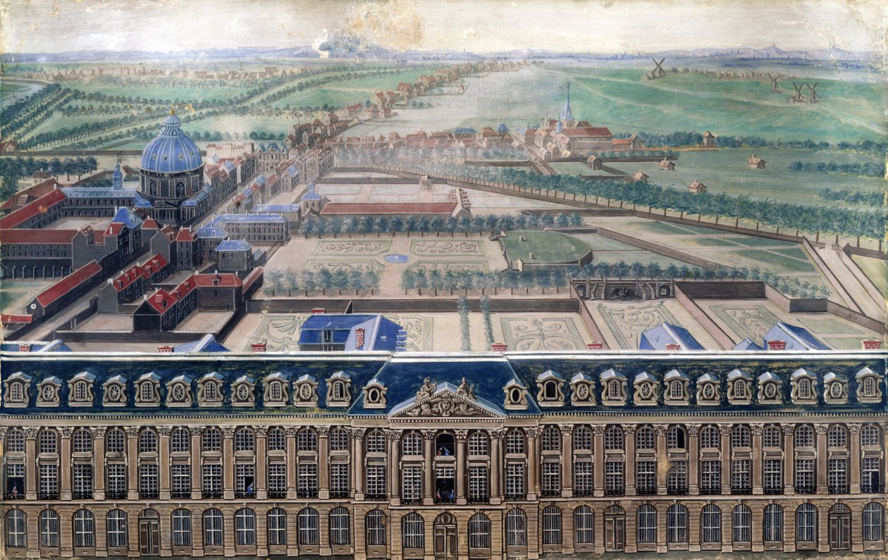 Westgevel van de Place Louis-Le-Grand en de Faubourg Saint-Honoré, c.1705 door V. Antier