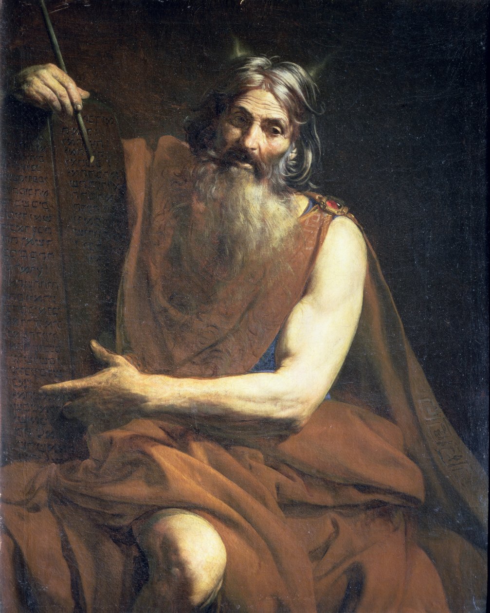 Mozes met de Stenen Tafelen door Valentin de Boulogne