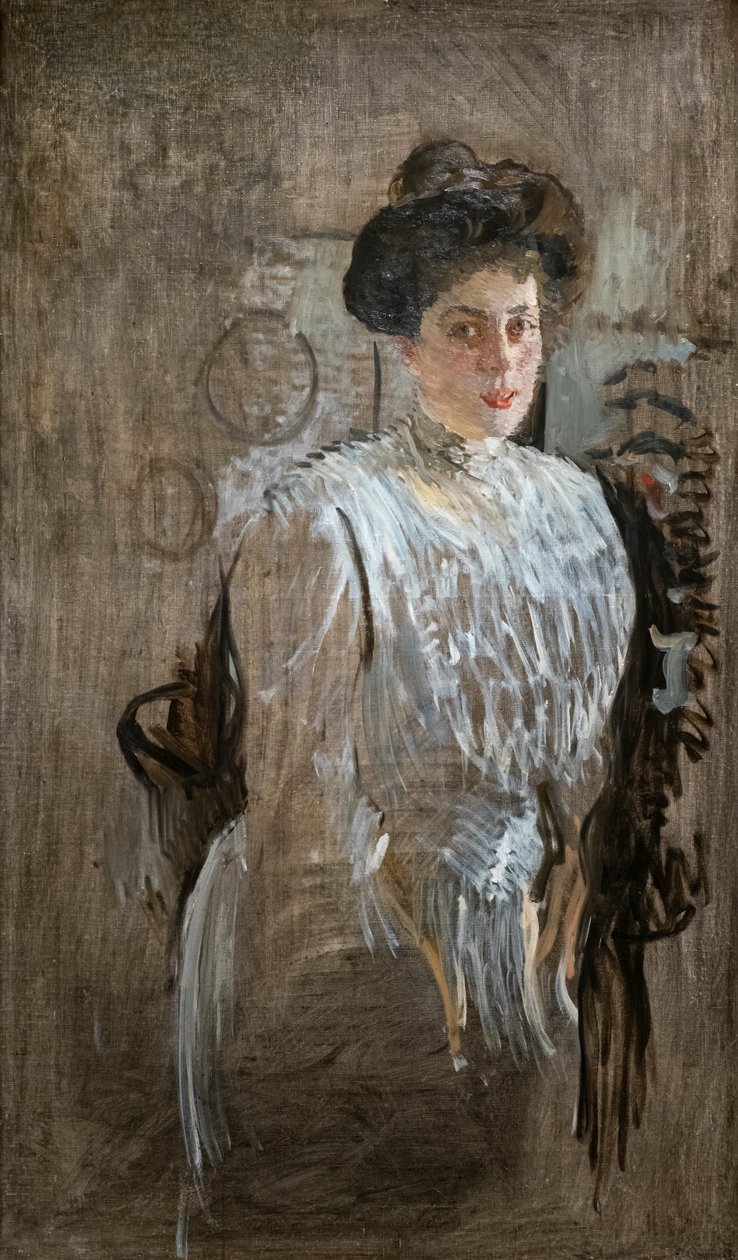 Portret van Margarita Kirillovna Morozova door Valentin Aleksandrovich Serov