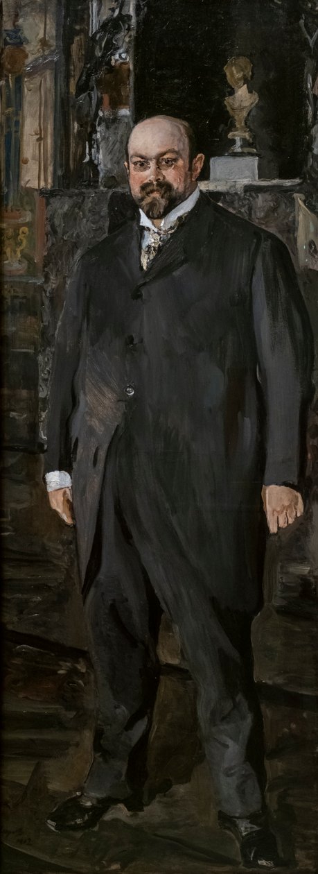 Portret van Mikhail Abramovich Morozov door Valentin Aleksandrovich Serov
