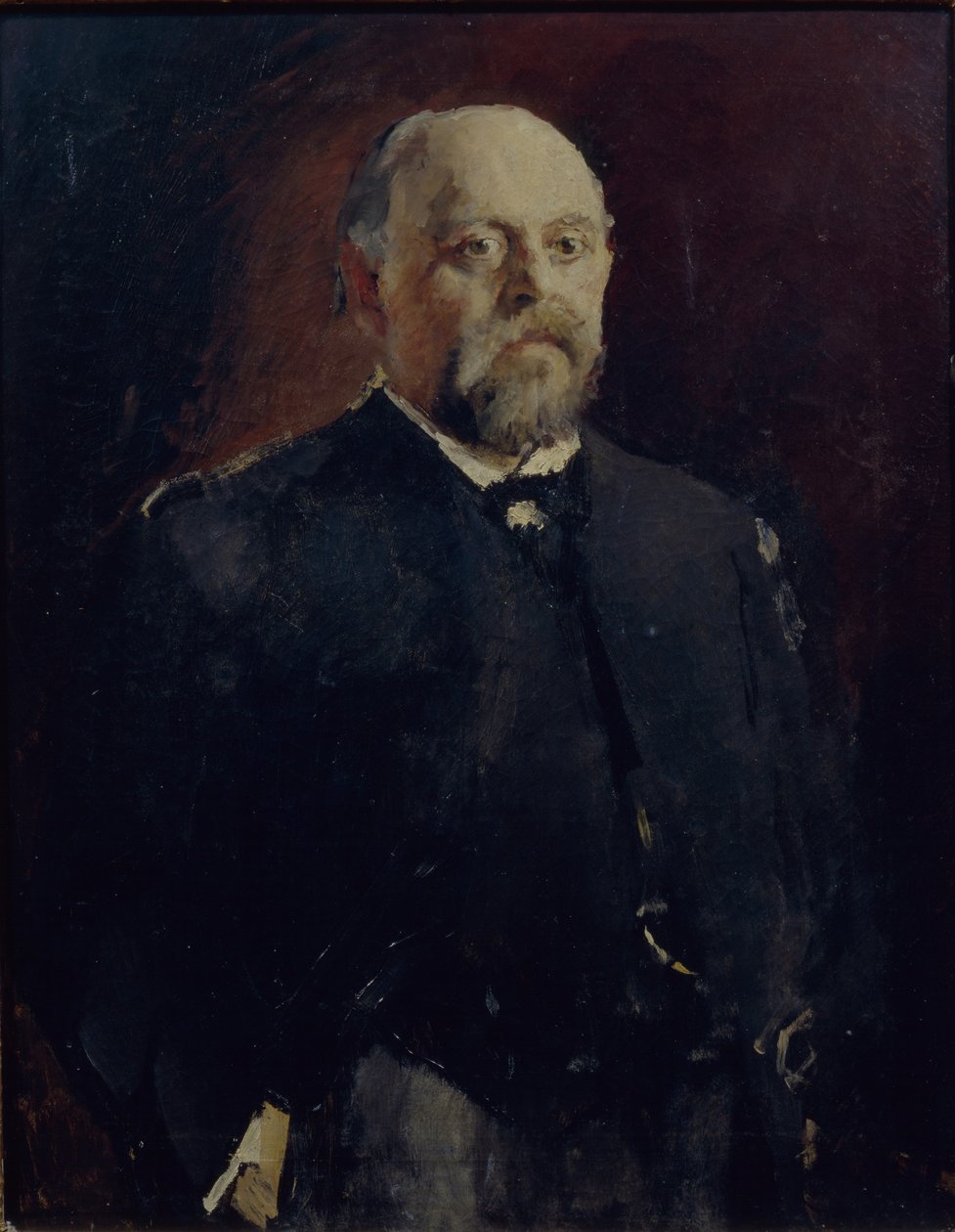 Portret van Savva Mamontov 1841-1918, 1890 door Valentin Aleksandrovich Serov