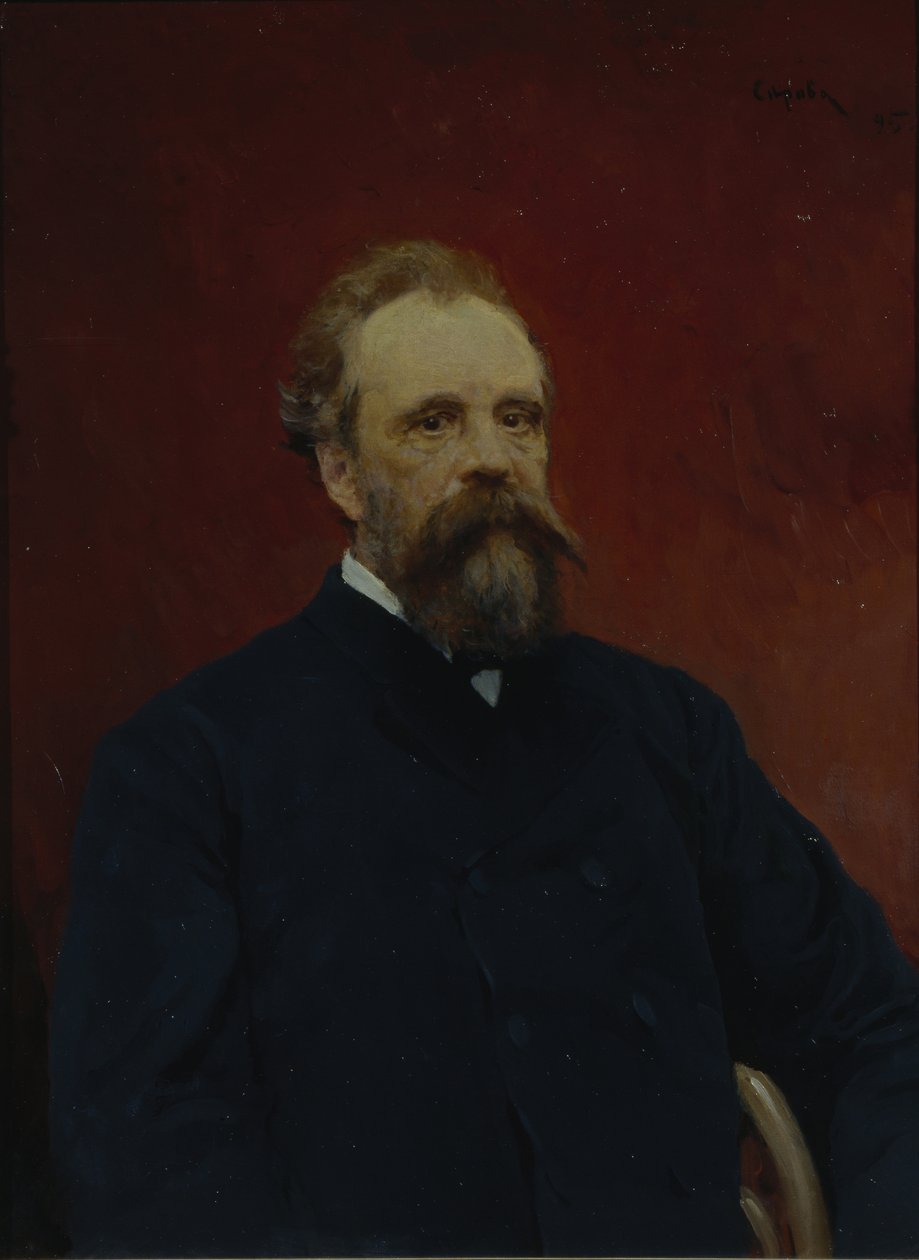 Portret van Sergei Mikhailovich Tretyakov 1834-1892 door Valentin Aleksandrovich Serov