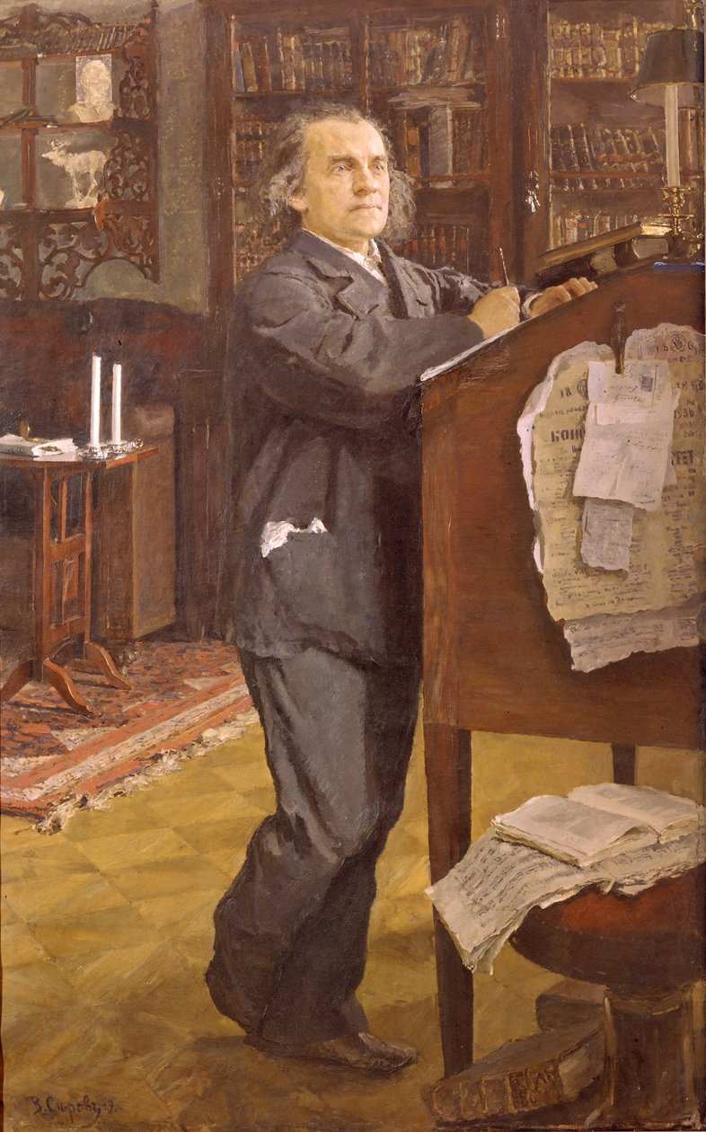 Portret van de componist Alexander Serov, 1889 door Valentin Aleksandrovich Serov