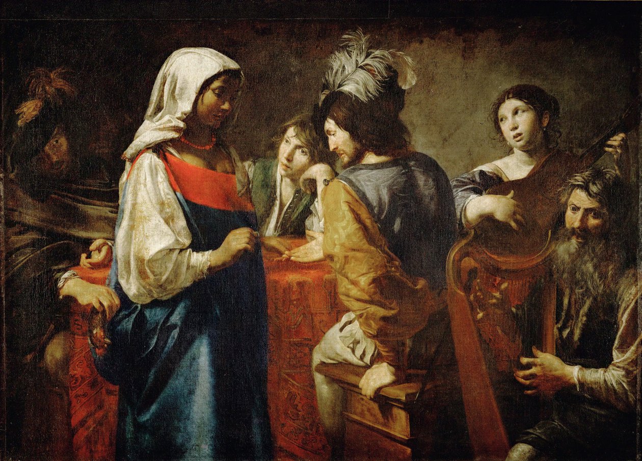 La diseuse de bonne aventure - De waarzegster ... door Valentin de Boulogne