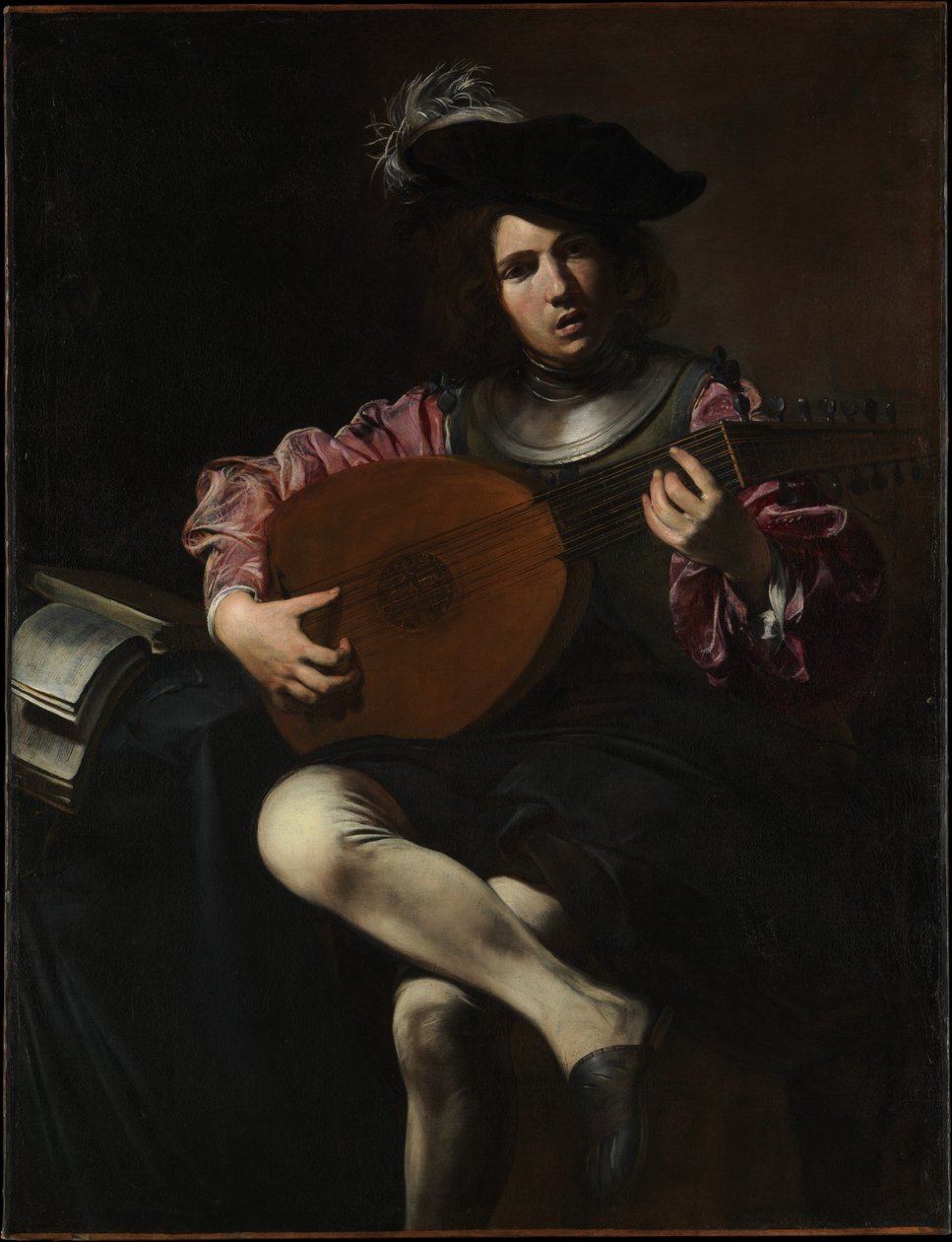 Luitspeler door Valentin de Boulogne