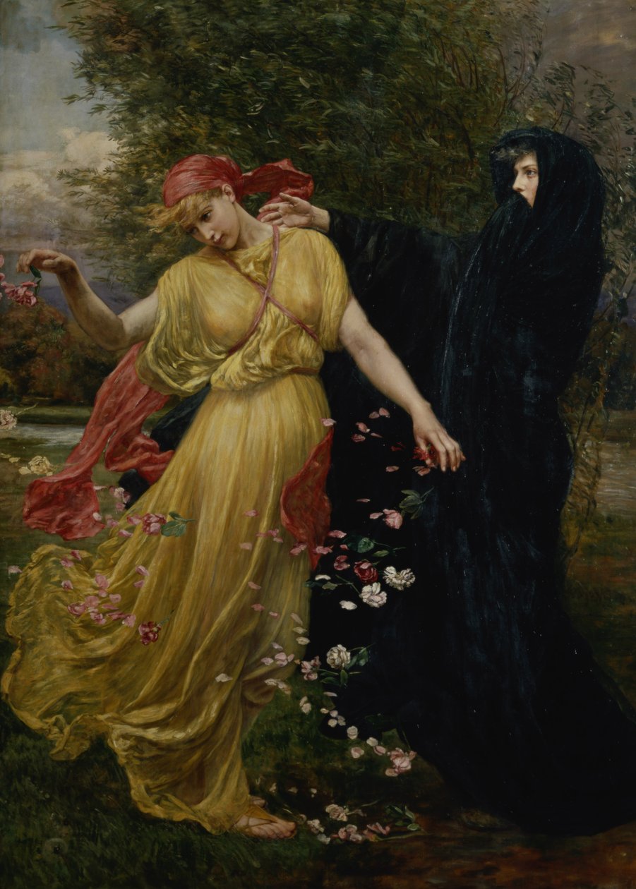 Bij de eerste aanraking van de winter vervaagt de zomer door Valentine Cameron Prinsep
