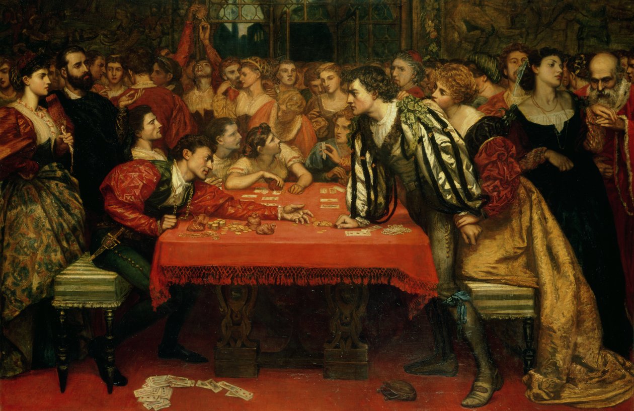 Een Venetiaans gokhuis in de zestiende eeuw door Valentine Cameron Prinsep