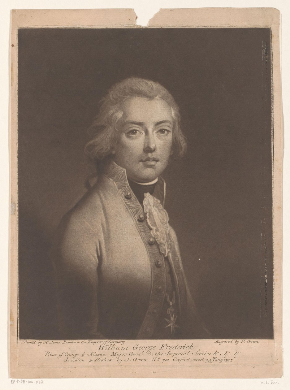 Portret van Willem George Frederik van Oranje-Nassau door Valentine Green