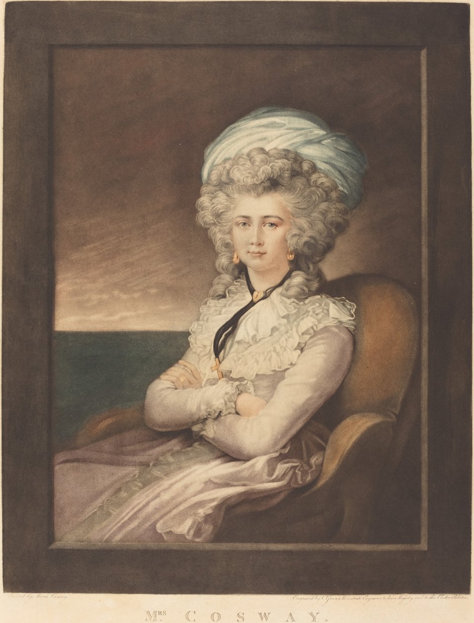Maria Cecilia Louisa Cosway door Valentine Green after Maria Cosway