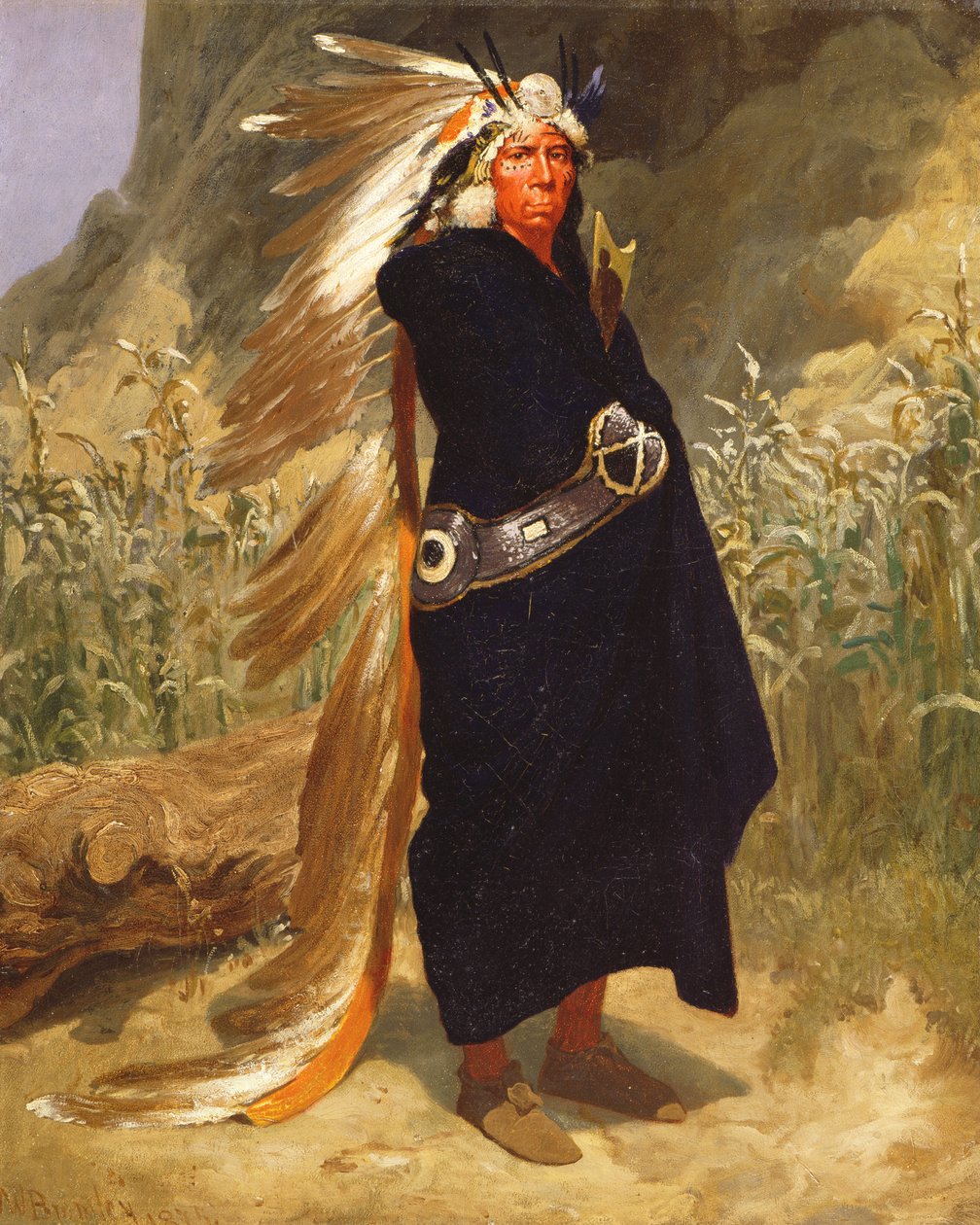 Portret van een Indiaanse Hoofdman, 1875 door Valentine Walter Lewis Bromley