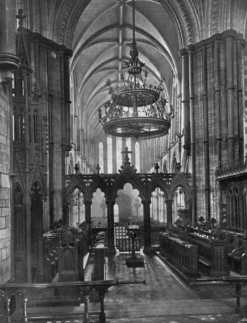 Interieur van de Christ Church Cathedral, Dublin, Ierland, 1924-1926 door Valentine and Sons Ltd