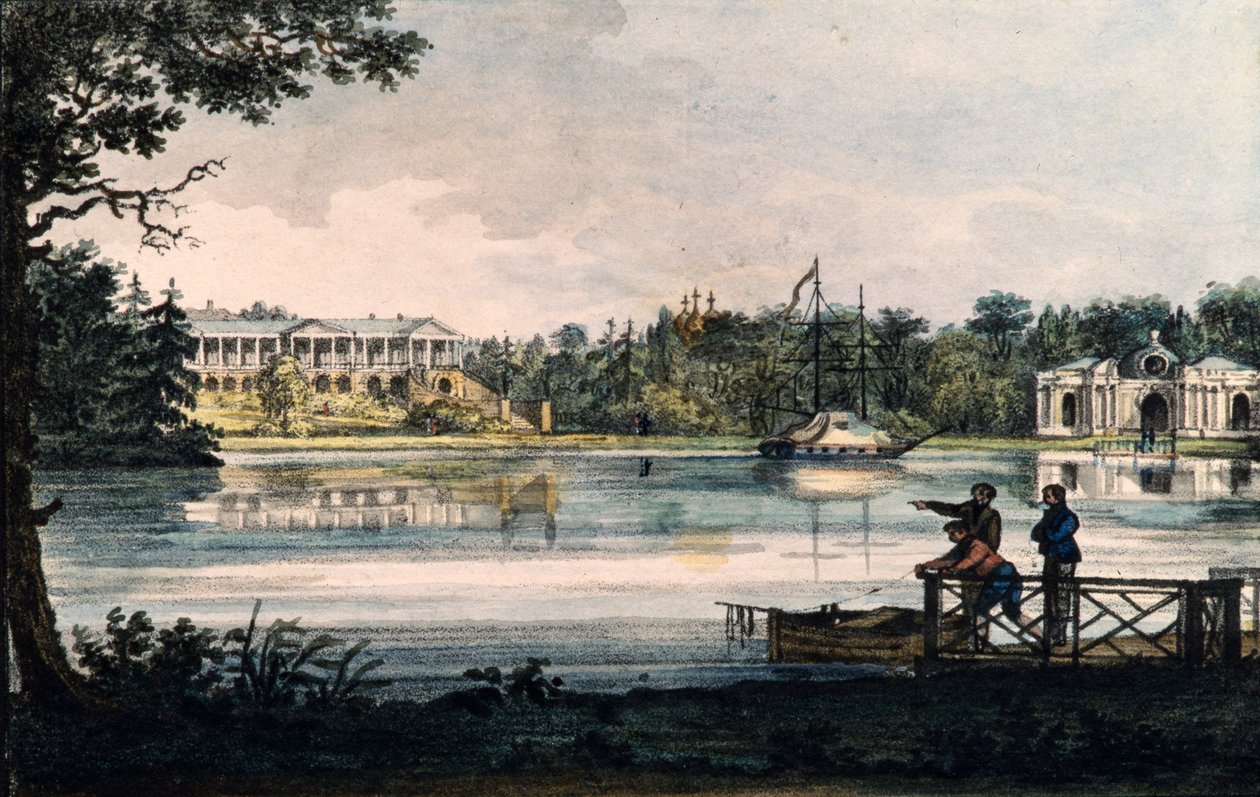 Cameron Galerij bij het Catharinapaleis in Tsarskoye Selo, ca. 1820 door Valerian Platonovich Langer