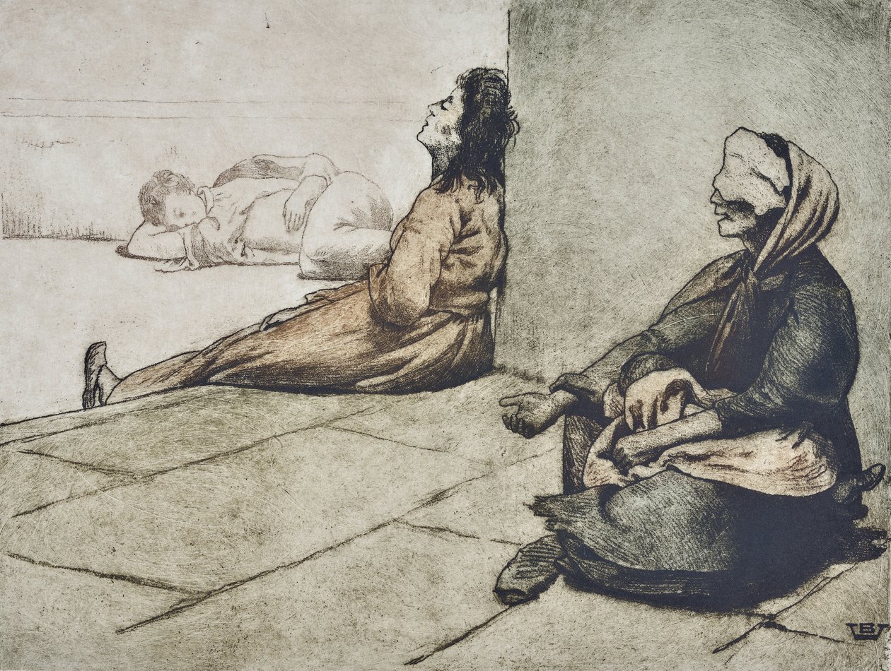 Napolitaanse bedelaars door Valère Bernard