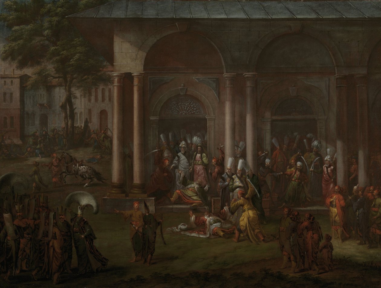De Moord op Patrona Halil en zijn Mederebellen door Vanmour