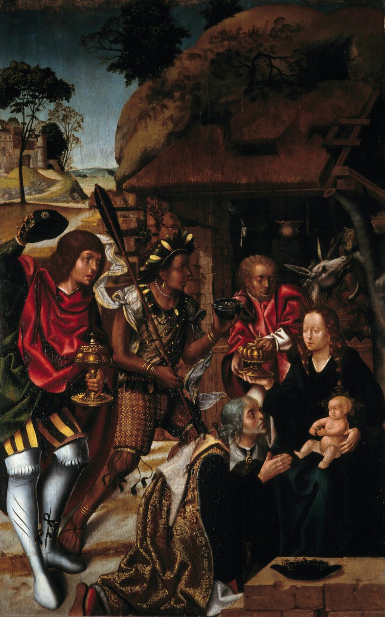 De Aanbidding der Wijzen door Vasco (c.1475 c.1542) Fernandes
