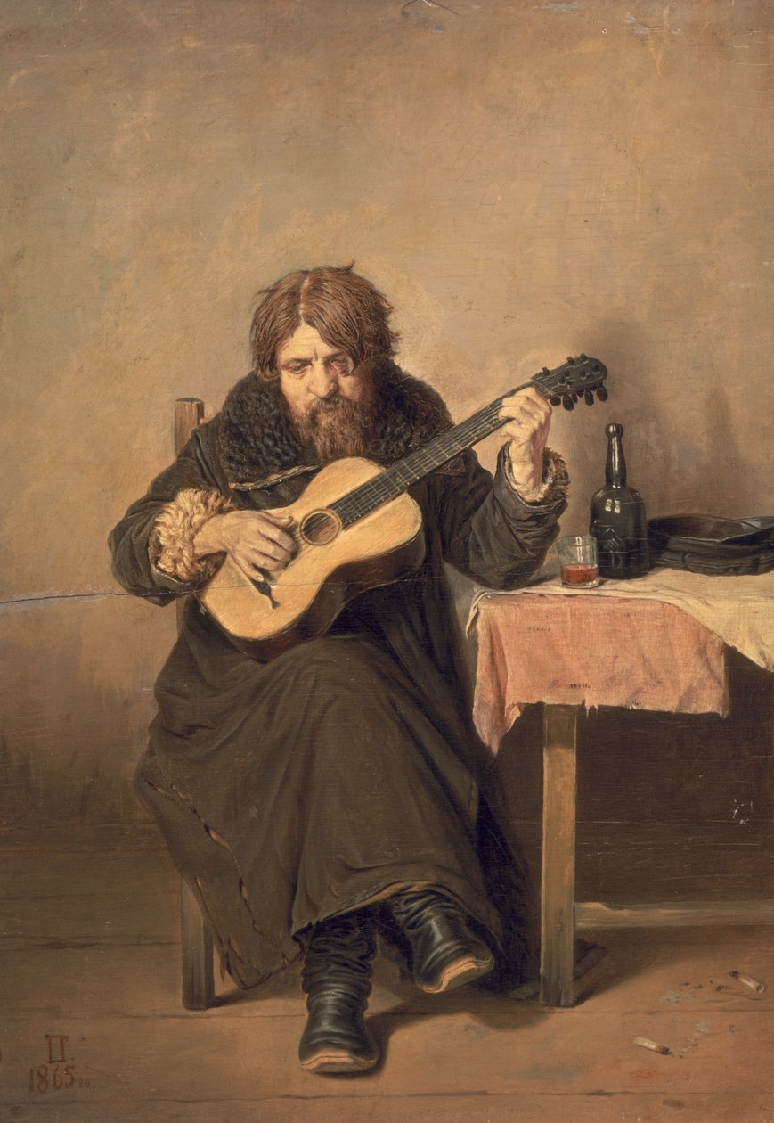De Weduwe Gitaarspeler, 1865 door Vasili Grigorevich Perov