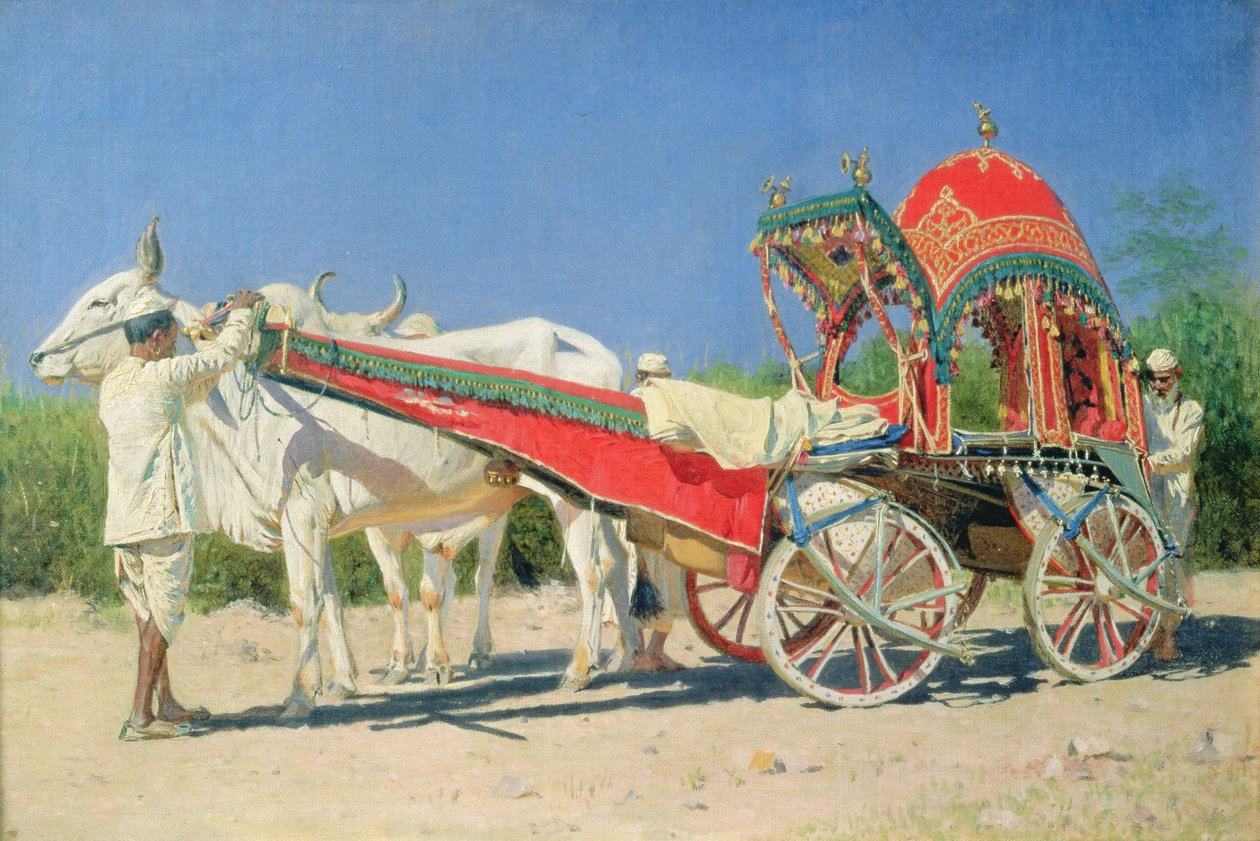 Voertuig van een Rijke Man in Delhi, 1874-76 door Vasili Vasilievich Vereshchagin