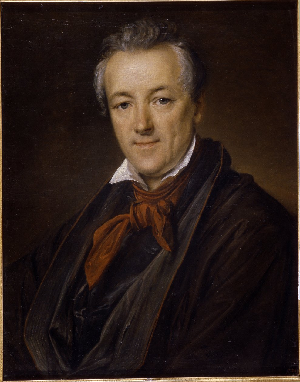 Portret van de schilder Pyotr Fyodorovich Sokolov (1791-1848). Schilderij van Vasili Andreyevich Tropinin, olie op doek door Vasili Andreevich Tropinin