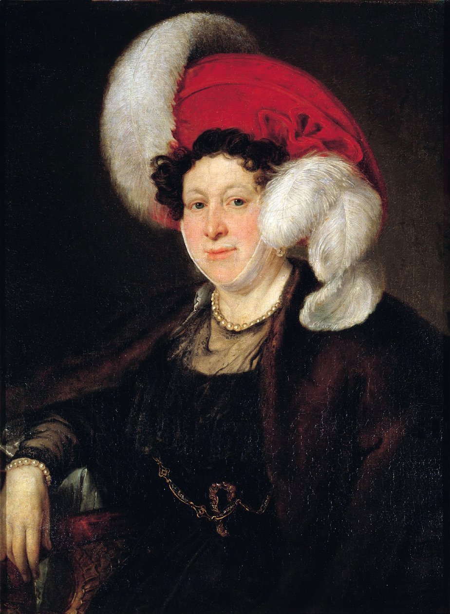 Portret van gravin Natalia Alexandrovna Zubova 1775-1844, geboren Suvorova, 1834 door Vasili Andreevich Tropinin
