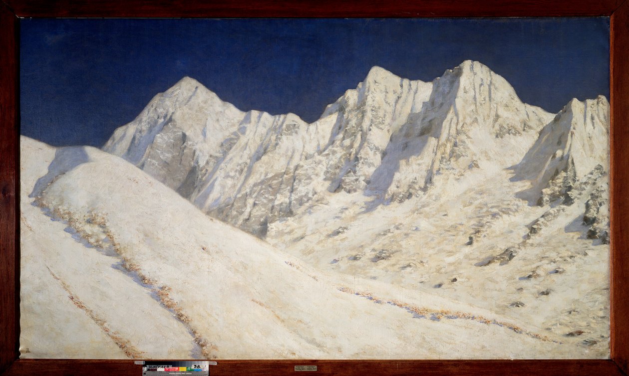 India, sneeuw op de Himalaya door Vasili Vasilievich Vereshchagin
