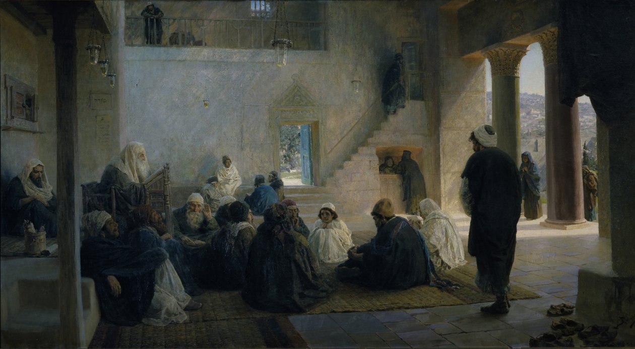 Christus onder de dokters, 1896 door Vasilij Dmitrievich Polenov